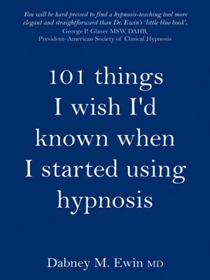 cover image of 101 Things I Wish I'd Known When I Started Using Hypnosis